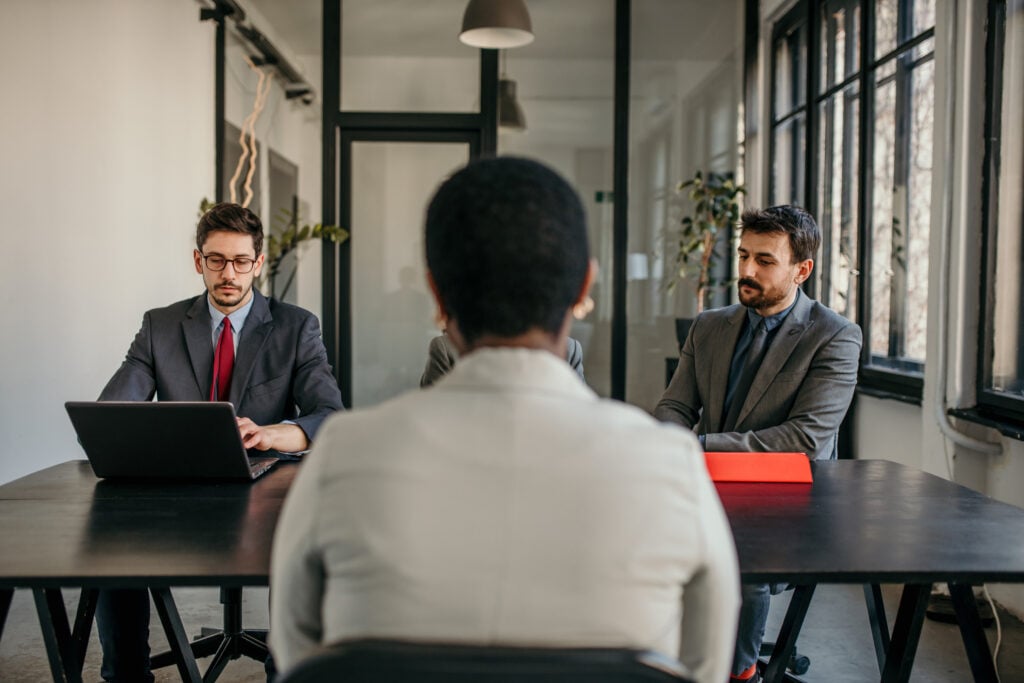 businesswoman having job interview with two busine 2026 01 09 10 24 36 utc